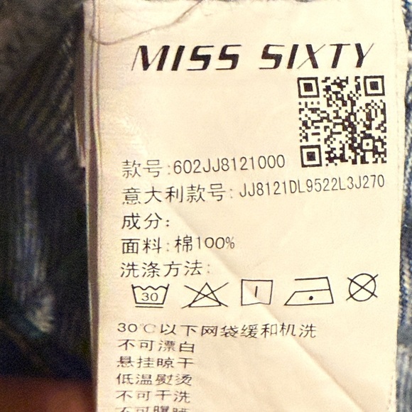 Miss Sixty Vintage Y2K Micro Mini Denim Skirt/Skorts, size 26 / XS - Picture 11 of 13